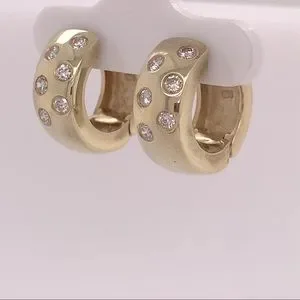 Jewelry Approx 72 Drill Set Diamond Huggies 14k Earrings Poshmark